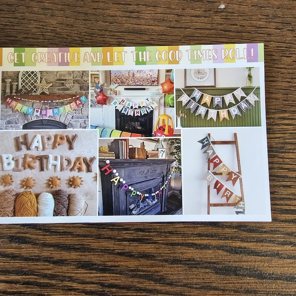 LOTOFUN Bohemian Happy Birthday Banner Brown Beige Felt NEW in Open Box
